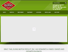 Tablet Screenshot of burnsmotorfreight.com